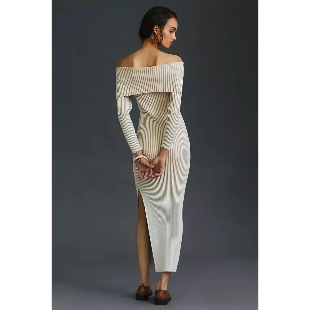 Anthropologie - Off - The - Shoulder Sweater Midi Dress